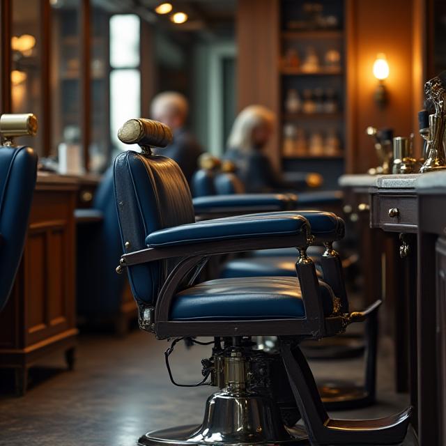 Interno della barberia Mythoscuro Barbiere a Roma